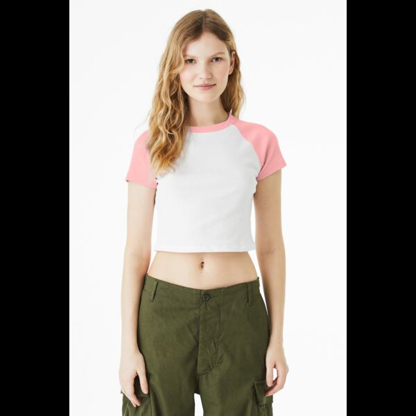 Women's Micro Rib Raglan Baby Tee Thumbnail