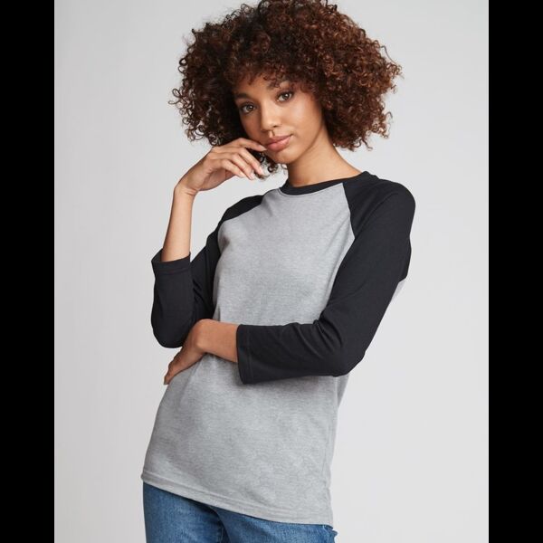 Unisex CVC Three-Quarter Sleeve Raglan T-Shirt Thumbnail