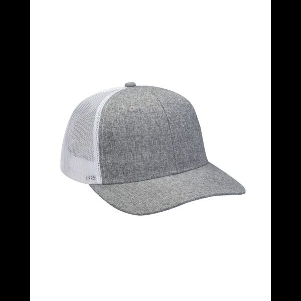 Heather Woven/Soft Mesh Trucker Style Cap Thumbnail