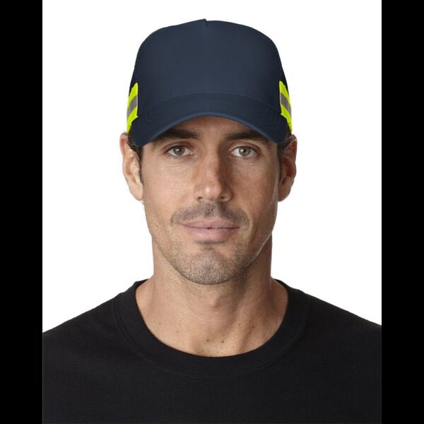 Trucker Reflector High-Visibility Constructed Cap Thumbnail
