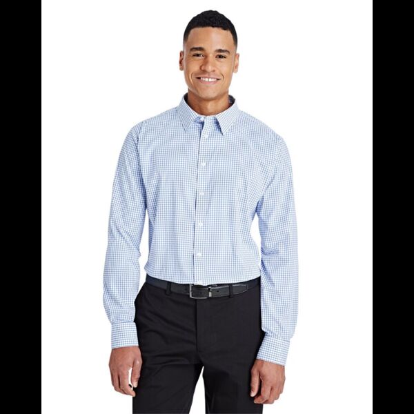 Men's CrownLux Performance® Micro Windowpane Woven Dress Shirt Thumbnail