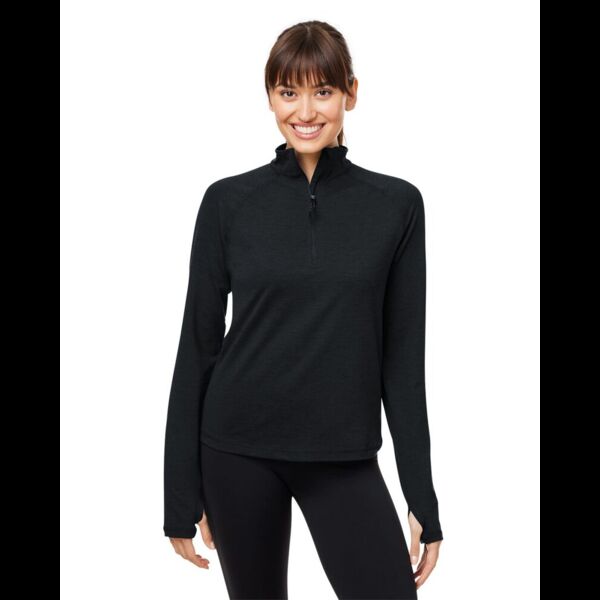 Women's Fairway Marbled Jersey Quarter-Zip Pullover Thumbnail