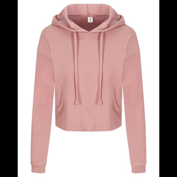 Women's Girlie Cropped Hooded Fleece with Pocket Thumbnail