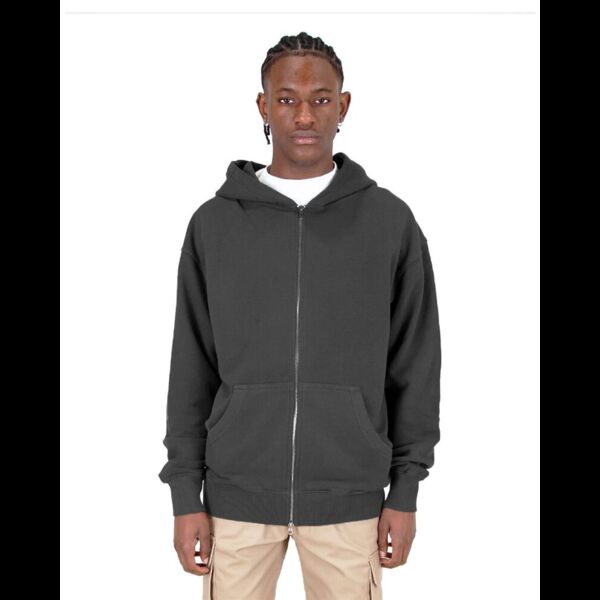 Men's Garment-Dyed Double-Zip Hooded Sweatshirt Thumbnail