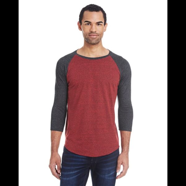 Unisex Triblend Three-Quarter Sleeve Raglan T-Shirt Thumbnail