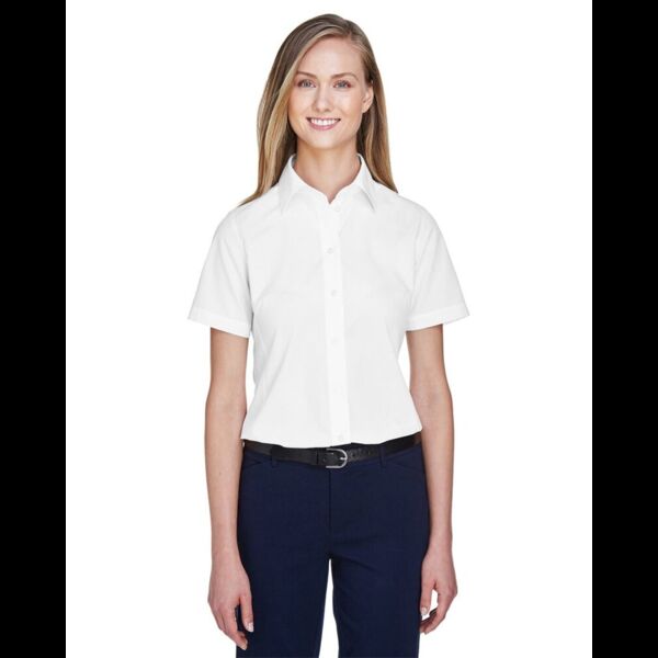 Women's Crown Collection® Broadcloth Short Sleeve Woven Dress Shirt Thumbnail