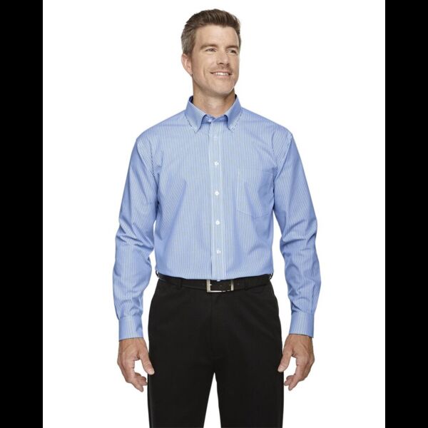 Men's Crown Collection® Banker Stripe Woven Dress Shirt Thumbnail