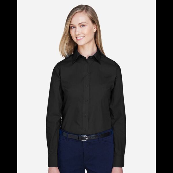 Women's Crown Collection® Broadcloth Woven Dress Shirt Thumbnail