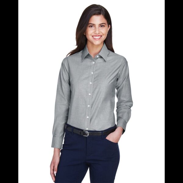 Women's Long Sleeve Oxford Dress Shirt Thumbnail