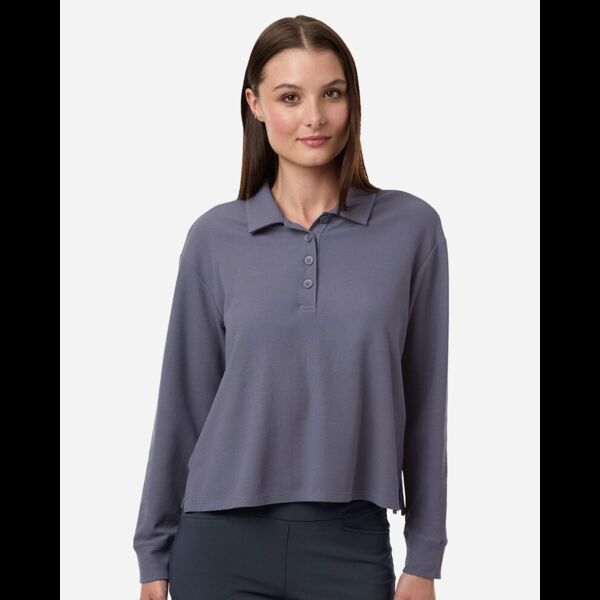 Women's Beyond Long Sleeve Loose Polo Thumbnail