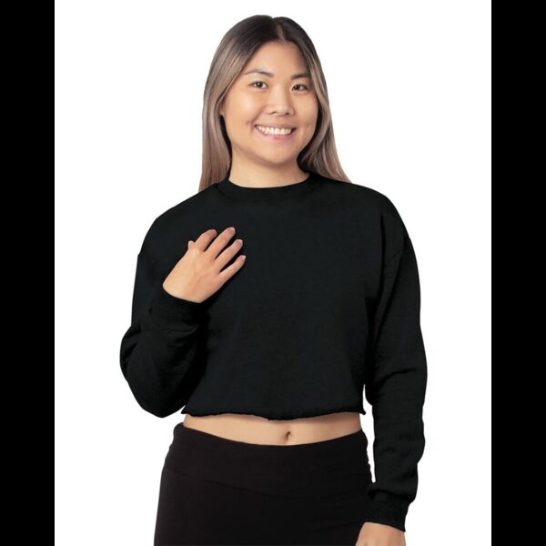 Women's USA Made Cropped Crewneck Sweatshirt Thumbnail