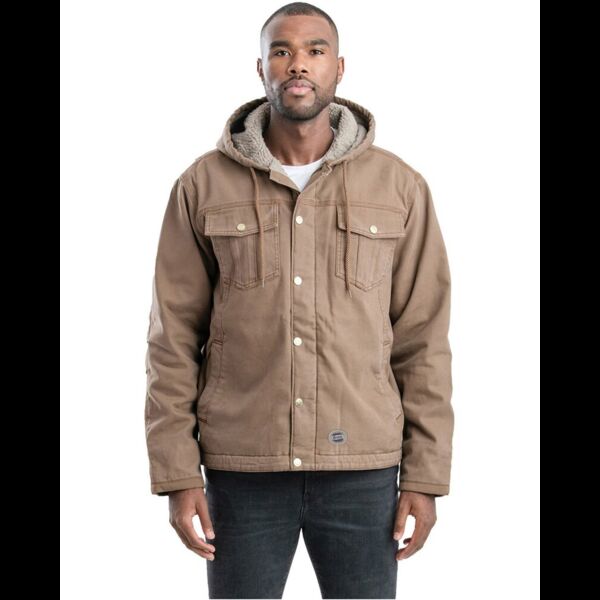Men's Vintage Washed Sherpa-Lined Hooded Jacket Thumbnail