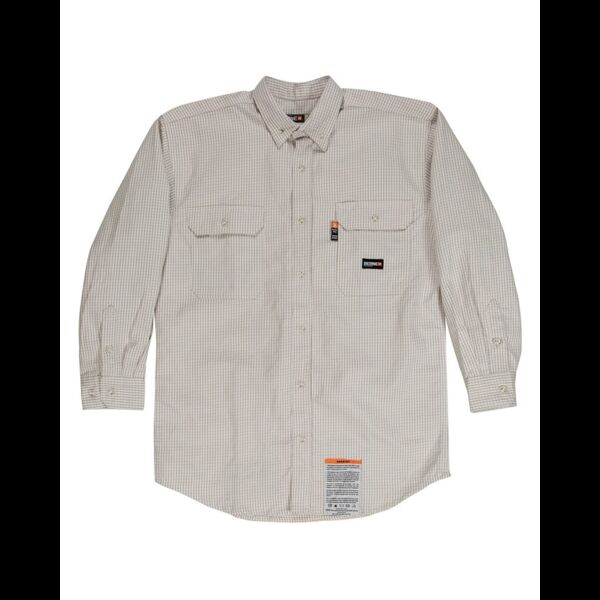 Men's Tall Flame-Resistant Down Plaid Work Shirt Thumbnail