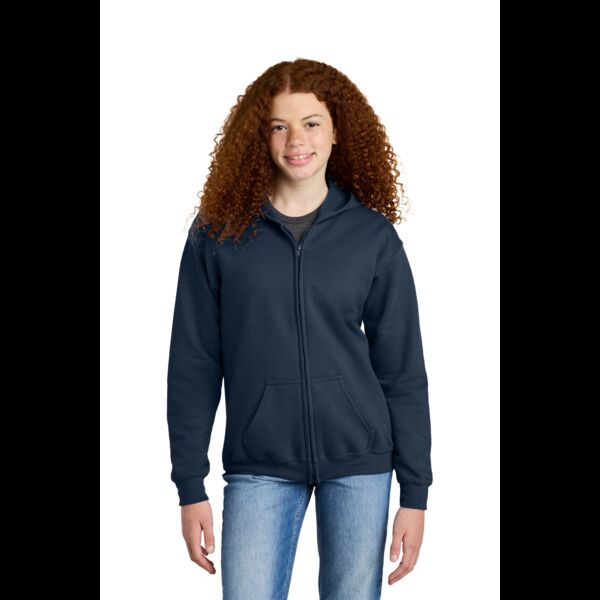 Youth Heavy Blend Full Zip Hooded Sweatshirt Thumbnail